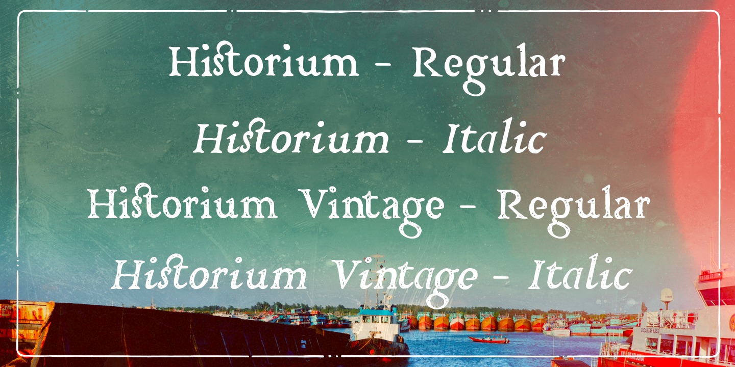 Historium Vintage Italic Font preview